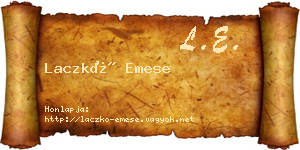 Laczkó Emese névjegykártya